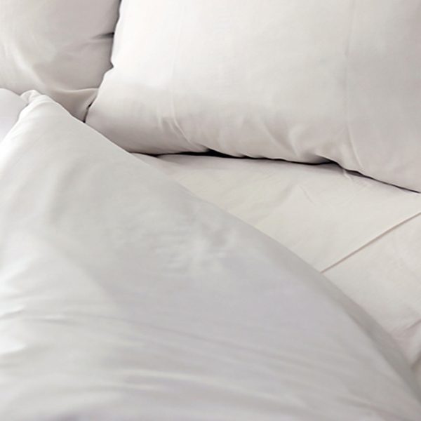 Bed Sheet Flat Sheet 66 X 104 Inch White Cotton 55%   Polyester 45% Reusable Fashion - Image 4