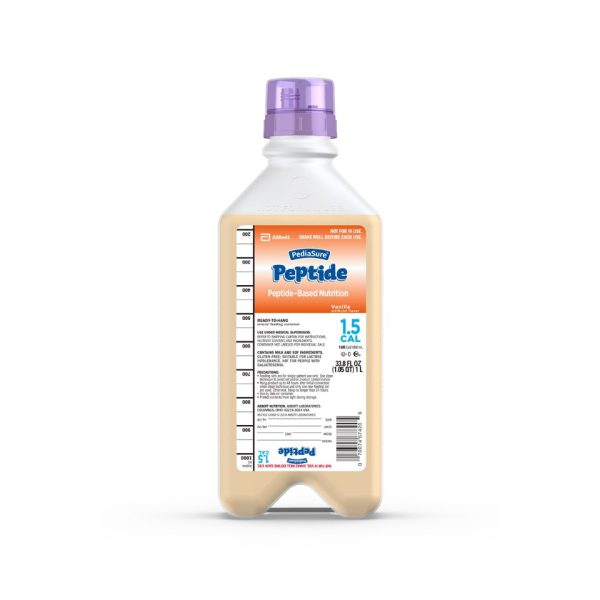 PediaSure® Peptide 1.5 Cal Vanilla Pediatric Oral Supplement   Tube Feeding Formula, 33.8 oz. Bottle Online Sale