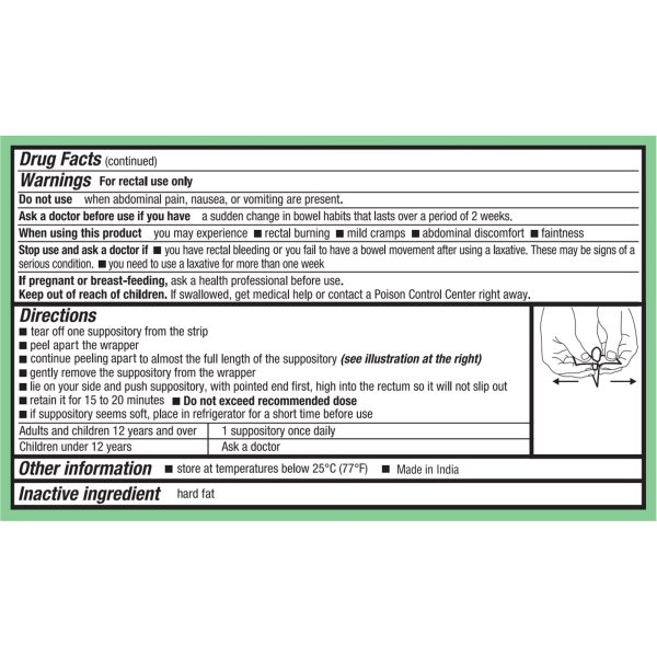 Geri-Care Bisacodyl Suppositories Fast Acting Stimulant Laxative Discount - Image 3