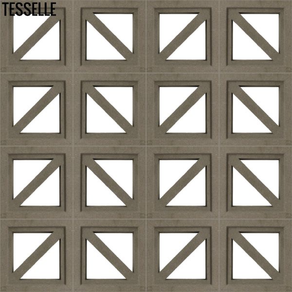 Traverse Grey 7.5  Cement Breeze Block Online now - Image 3